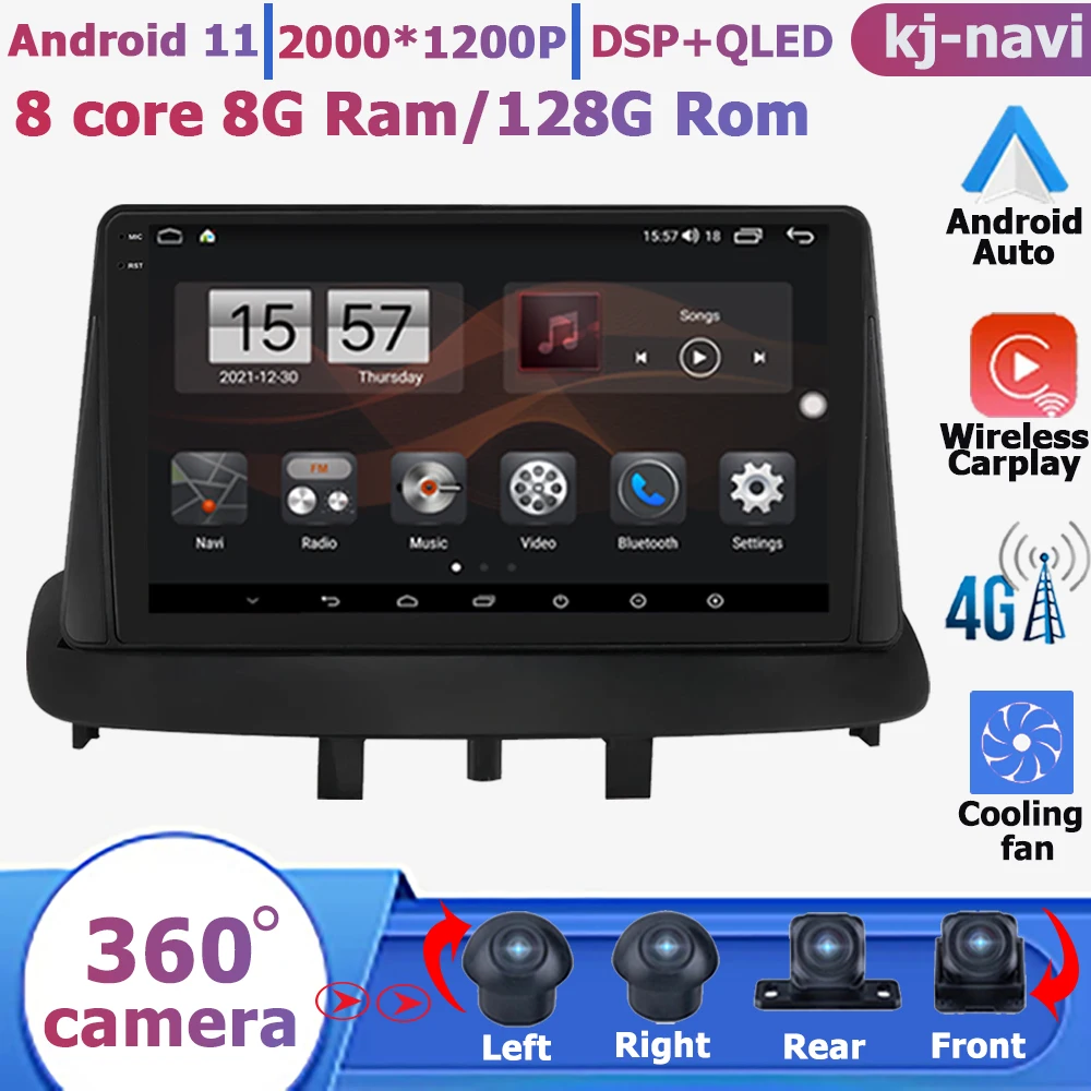 Мультимедийная Автомагнитола на Android 11 для Renault Megane 3 2008-2014 автомобильное радио