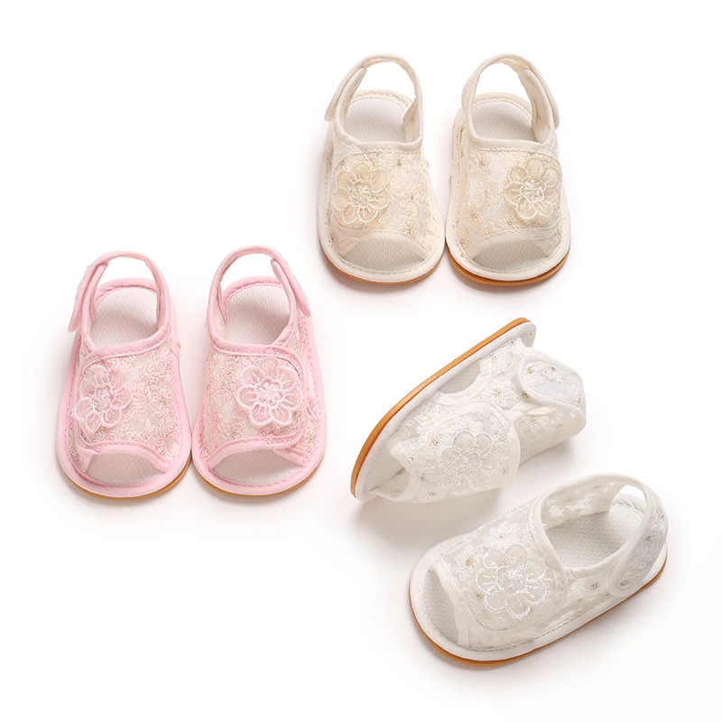 Дышащие сандалии для малышей с вышивкой девочек 0-1 года