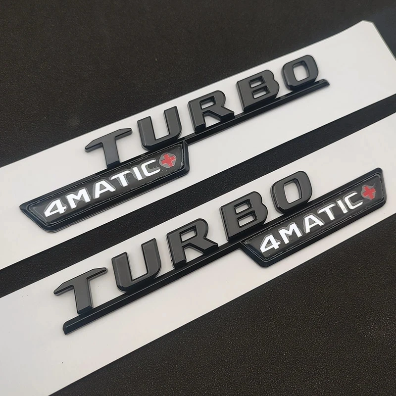 

3D ABS Turbo 4 мматическая эмблема, значок на крыло автомобиля A35 A45 CLA45 GLA45 Turbo 4, наклейка Matic, аксессуары