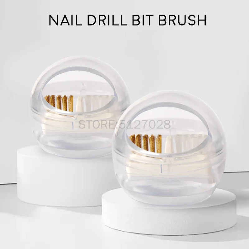 Щетка для полировки ногтей портативная Мягкая Твердая щетка с насадками чистки