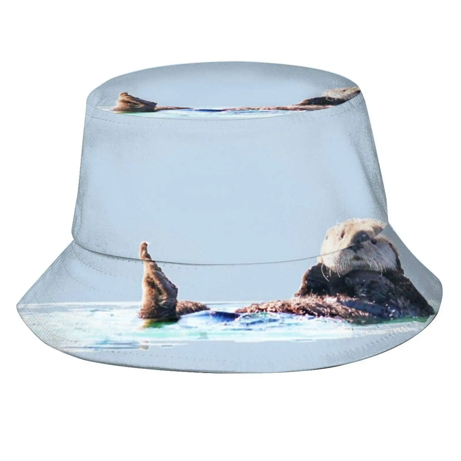 

Otter Unisex Fisherman Hats Bucket Hats Floating Otter Otter In The Water Otter Love Cute Otter Sea Animal Floating Sea Otter