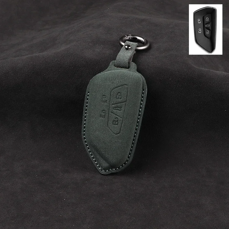 

Кожаный чехол для автомобильного ключа для Volkswagen VW ID.4 ID.3 Golf 8 Teramont TALAGON Crider Viloran оригинальный дистанционный ключ
