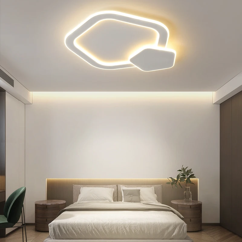 Nordic Bedroom Ceiling Lights Modern Minimalist Recessed LED Ceiling Lamp Warm Romantic Creative Home Living Room Lighting Light