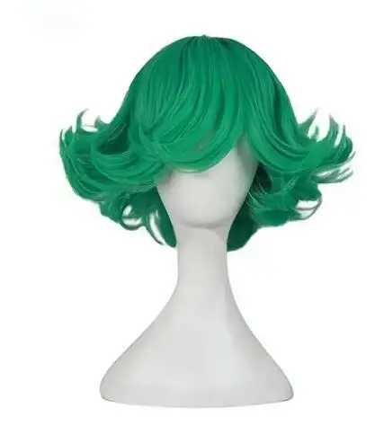 Парик для косплея Senritsu no Tatsumaki из аниме One Punch Man 30 см короткие кудрявые волнистые