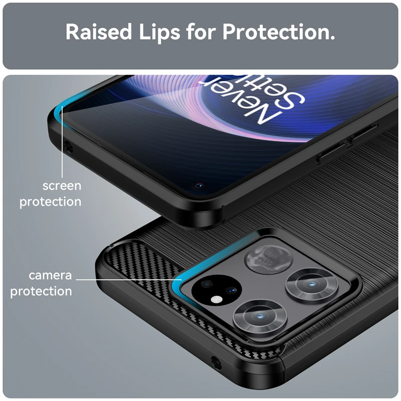 Full Cover For OnePlus Ace Racing Case For OnePlus Ace Racing Bumper Soft Carbon Fiber Back Cover For OnePlus Ace Racing Case