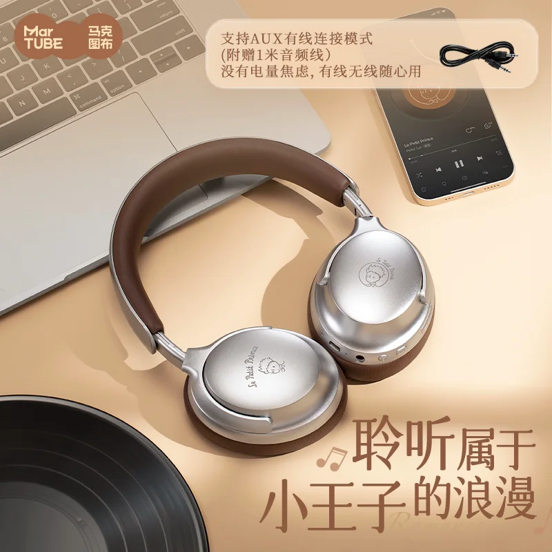 Фото Наушники Martube Le Petit Prince Over Ear с шумоподавлением, совместимые с iOS, Android, Windows, подарок для парня, девушки, игрушки №3