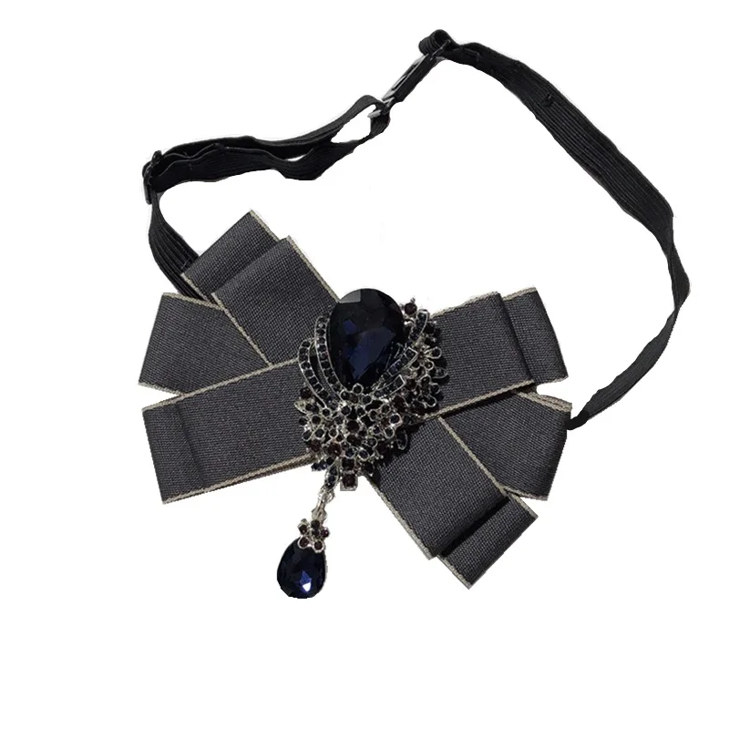 

Men's British BOWTIE High-grade Crystal Groom Groomsman Wedding Marriage Female Bowtie Korean Wedding Collar Flowers Gifts