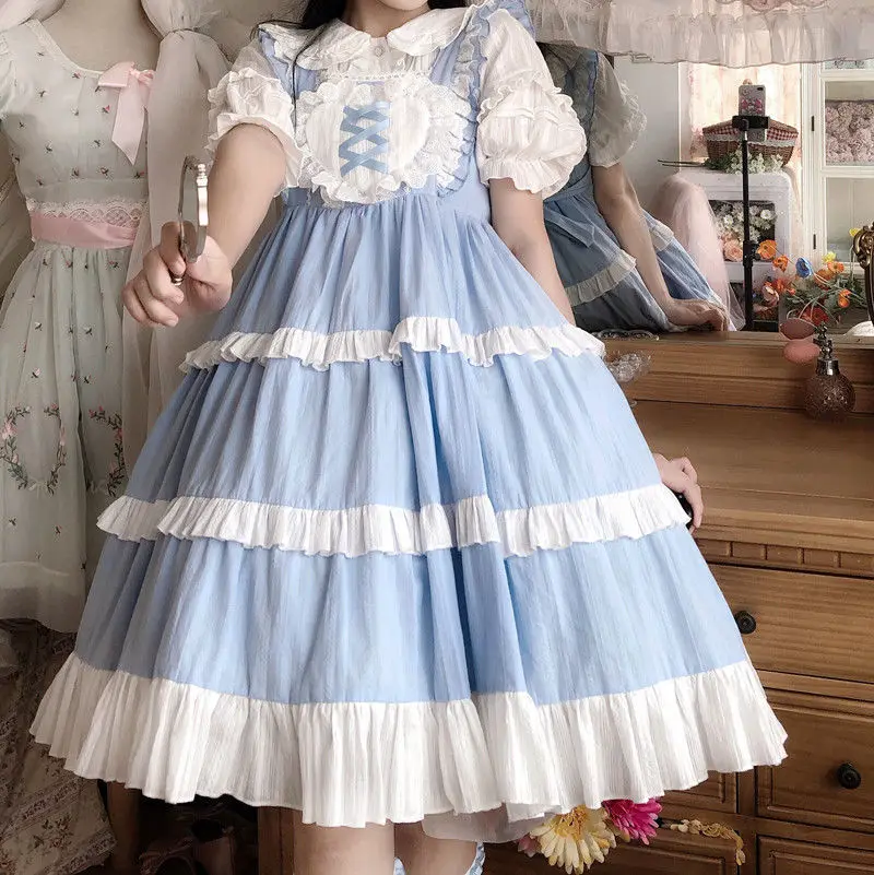 

NONSAR Original Design Lolita Suspenders JSK Dress Summer Sleeveless Dress