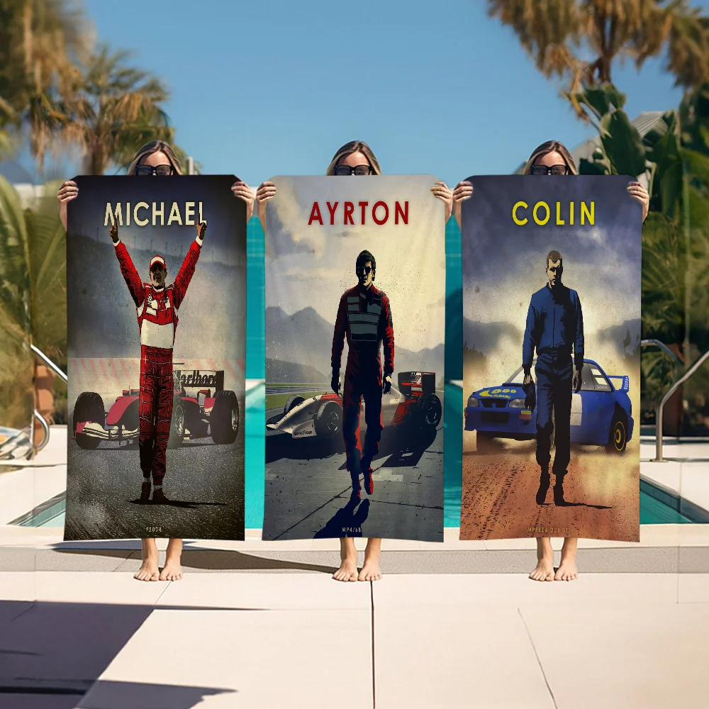 F1 Racing Car Formula Быстросохнущее Пляжное Полотенце Из Микрофибры Удобное Для Кожи