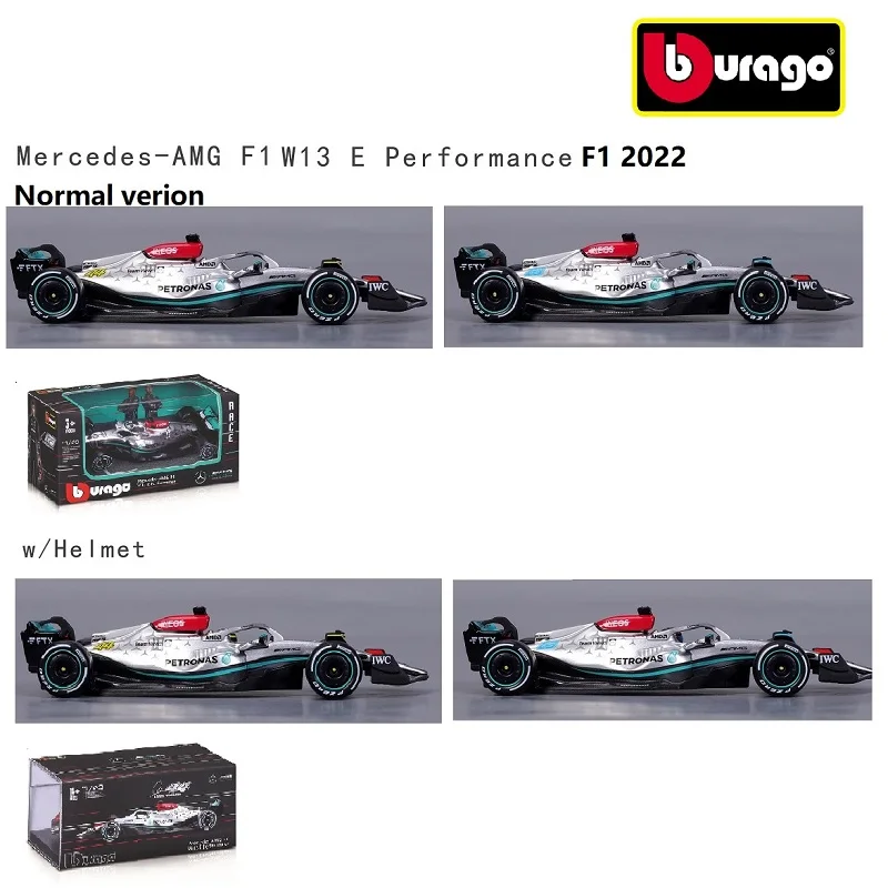 

Bburago 1:43 F1 2022 W13 E Performance #63 G.Russell / #44 L.Hamilton Model Car