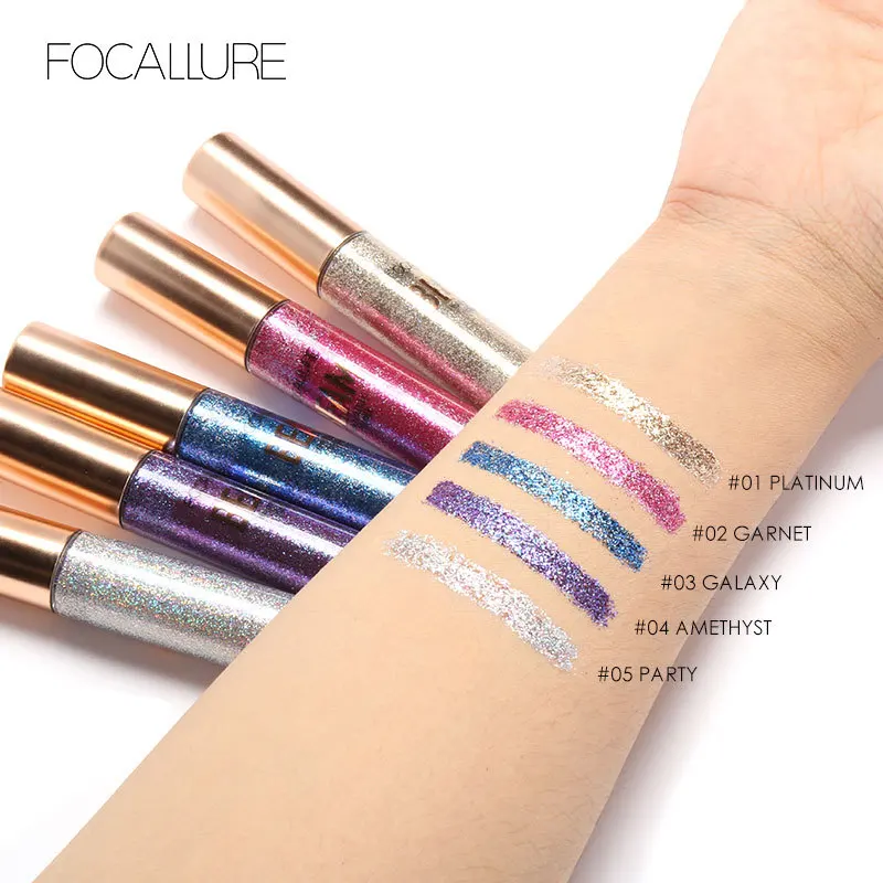 

5 Colors Diamond Shining Liquid Eyeliner Pearlescent Glitter Highlight Eye Shadow Liquid Monochrome Lasting Cosmetics Makeup