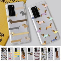 yinuoda cartoons dachshund bulldog phone case for huawei p 20 30 40 pro lite psmart2019 honor 8 10 20 y5 6 2019 nova3e