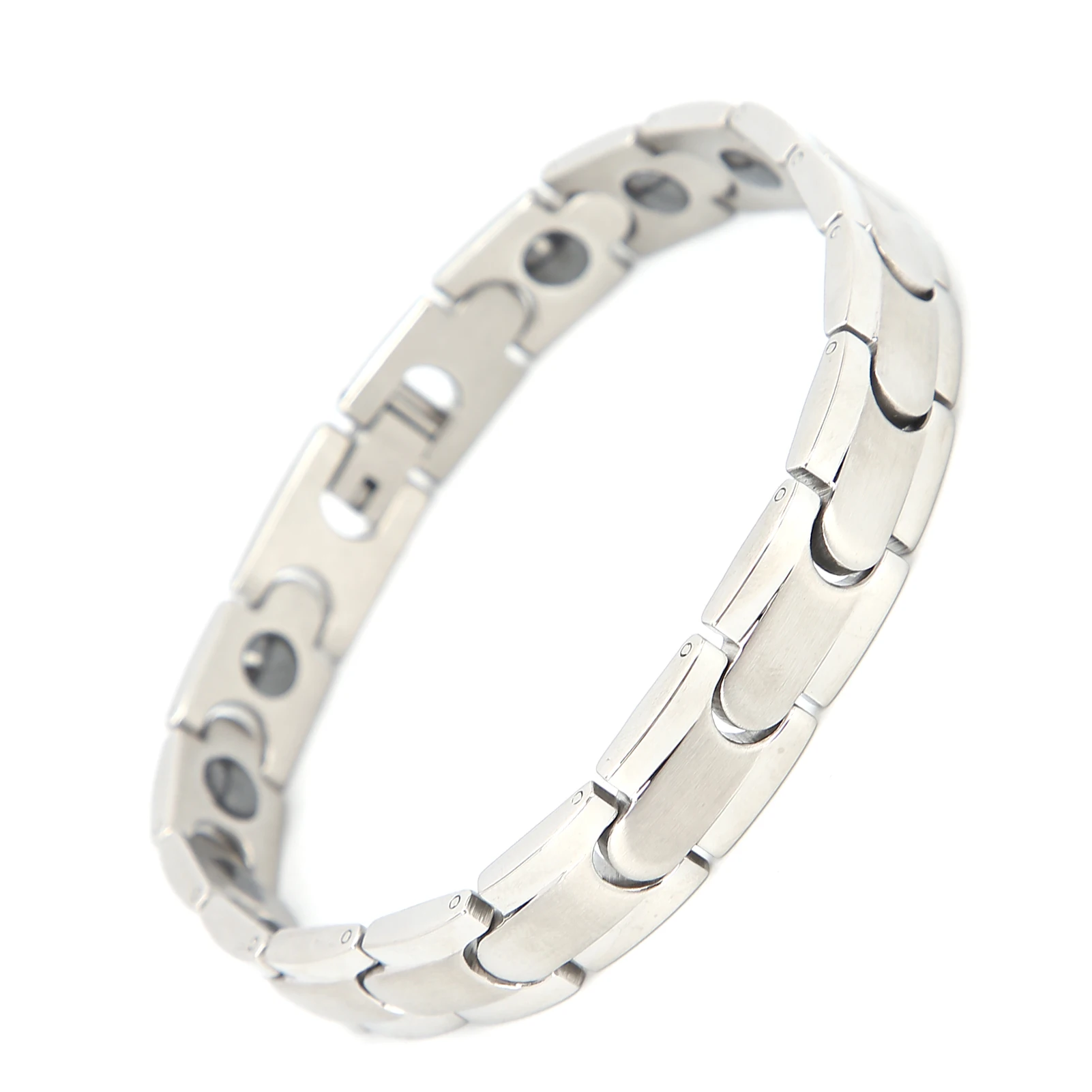 

Стильный Магнитный браслет для пары Простой Титановый стальной браслет для здоровья ювелирные аксессуары для мужчин A