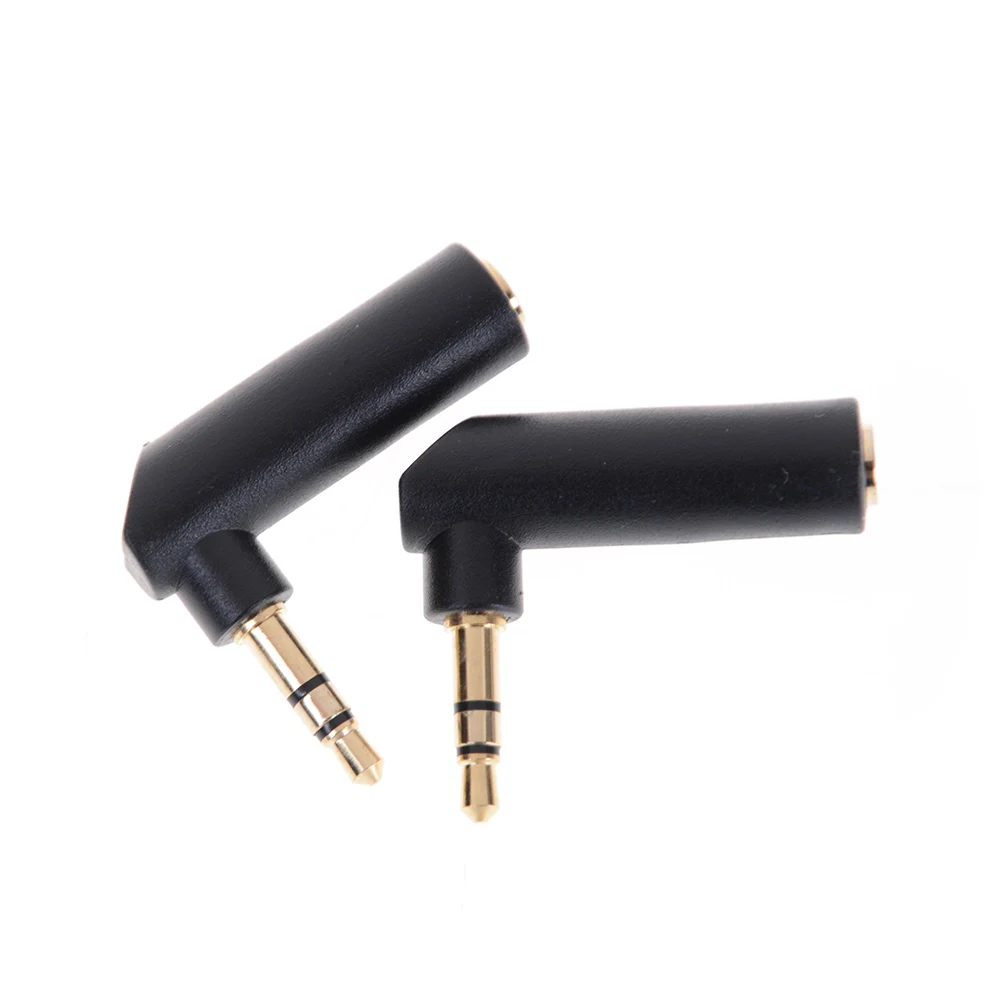 

Gold-plated Connector 3.5 jack Right Angle Female to 3.5mm 3Pole Male Audio Stereo Plug L Shape Jack Adapter Connector 2pcs
