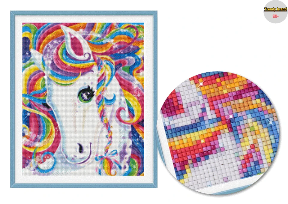 Набор для алмазной вышивки русалка крестиком 5D мозаика с рисунком животного