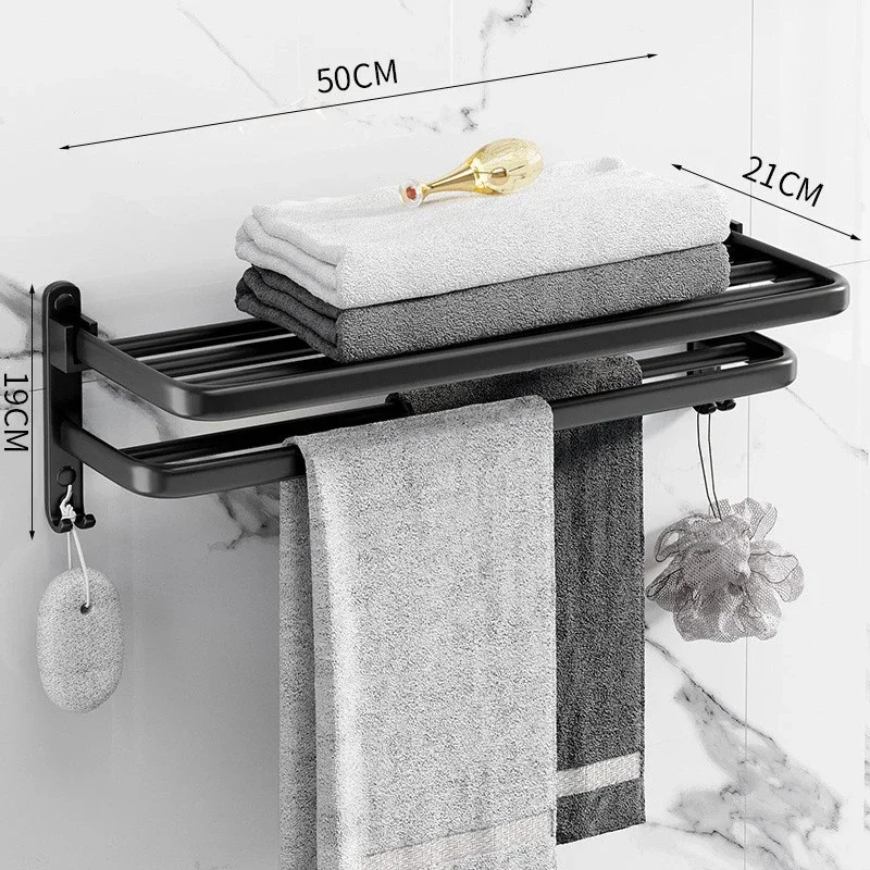 

Настенная вешалка для полотенец черная