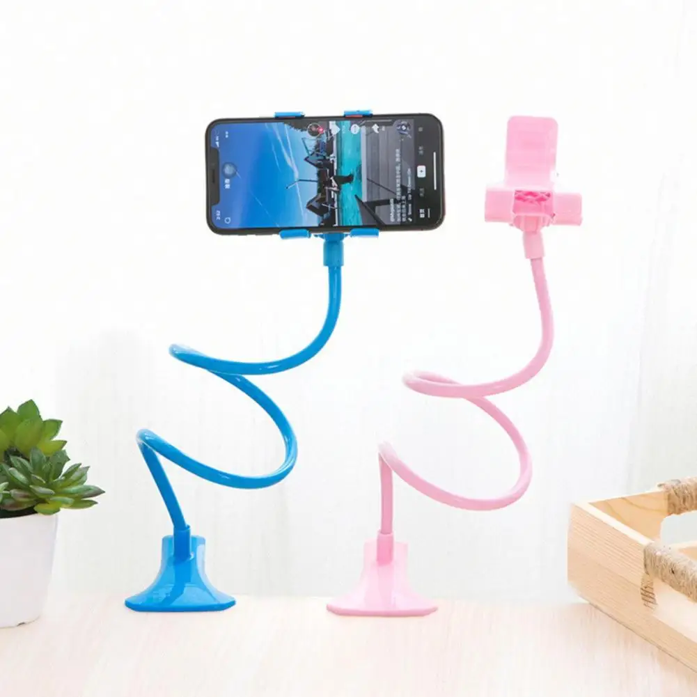 

Phone Bracket Steady Solid Color Portable Cell Phone Desk Bed Clip Holder Phone Stand for Watching TV