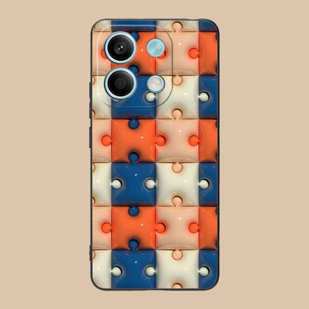 Модный красивый чехол для мобильного телефона Puzzle Xiaomi Redmi 14 13 13C 12 12C 10 10C A1 A2 A3 Plus 5G