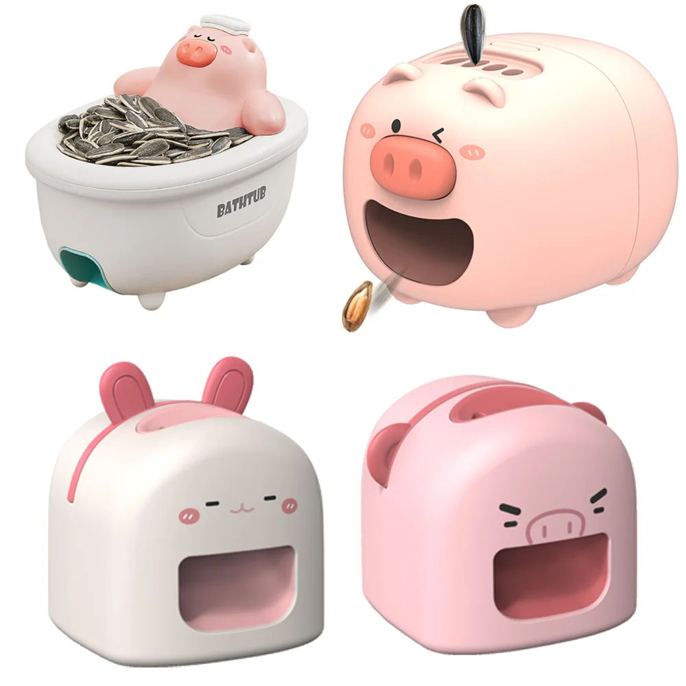 

Cute Pig Rabbit Melon Seed Peeler Automatic Sheller Sunflower Melon Seed Lazy Artifact Bottle Opener Nutcracker Home Accessories