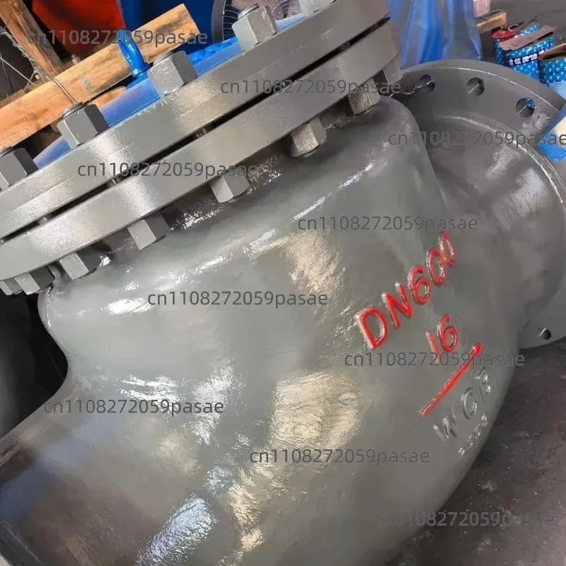 Фото Обратный клапан H44H-25C DN700 по национальному стандарту для гидротехнических сооружений, поворотный обратный клапан из литой стали, клапан предотвращения гидроударов №4