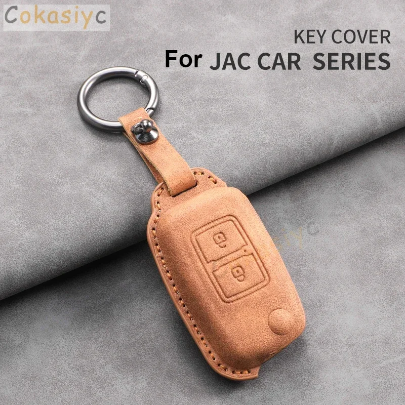 Для JAC JS2 S2 S3 S5 S7 T40 T50 Sei 3 A5 R3 V6 V5 V3 H330 J3 J5 J6 K6I H3 H5 H6 Кожаный флип-чехол с 2 кнопками для