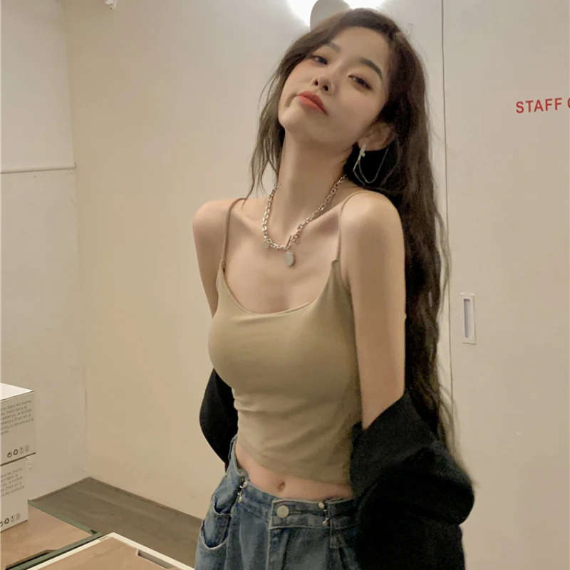 

Маленькая кофта, нижняя рубашка с нагрудной подушечкой, милая и острая внутренняя одежда, красивая спина, Короткая секция 2023