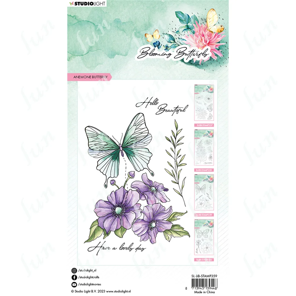 

Transparent Clear Stamps Silicone Seals Anemone Butterfly Mould for Diy Scrapbooking Decoration Photo Album Greeting Card Making