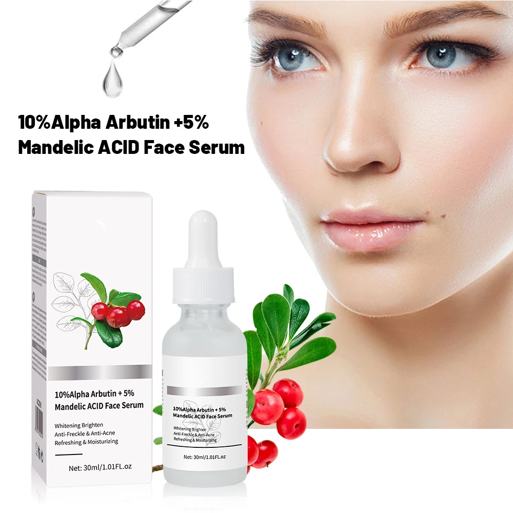 Фото 10% альфа-арбутин 5%Mandelic AClD сыворотка для лица натуральная мандельная кислота антивозрастная альфа-арбутин отбеливающая увлажняющая сыворотка для лица №2