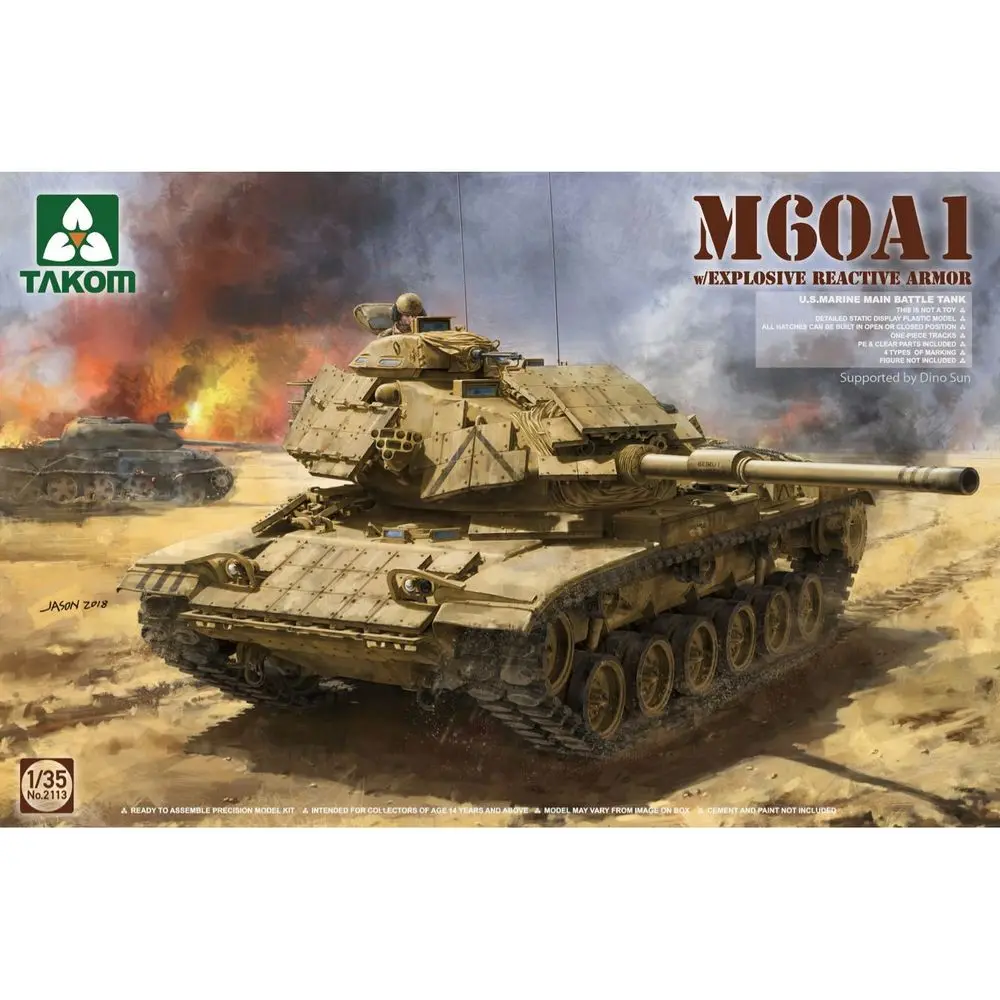TAKOM 2113 1/35 Основный боевой танк США M60A1 с EERA — комплект масштабной модели