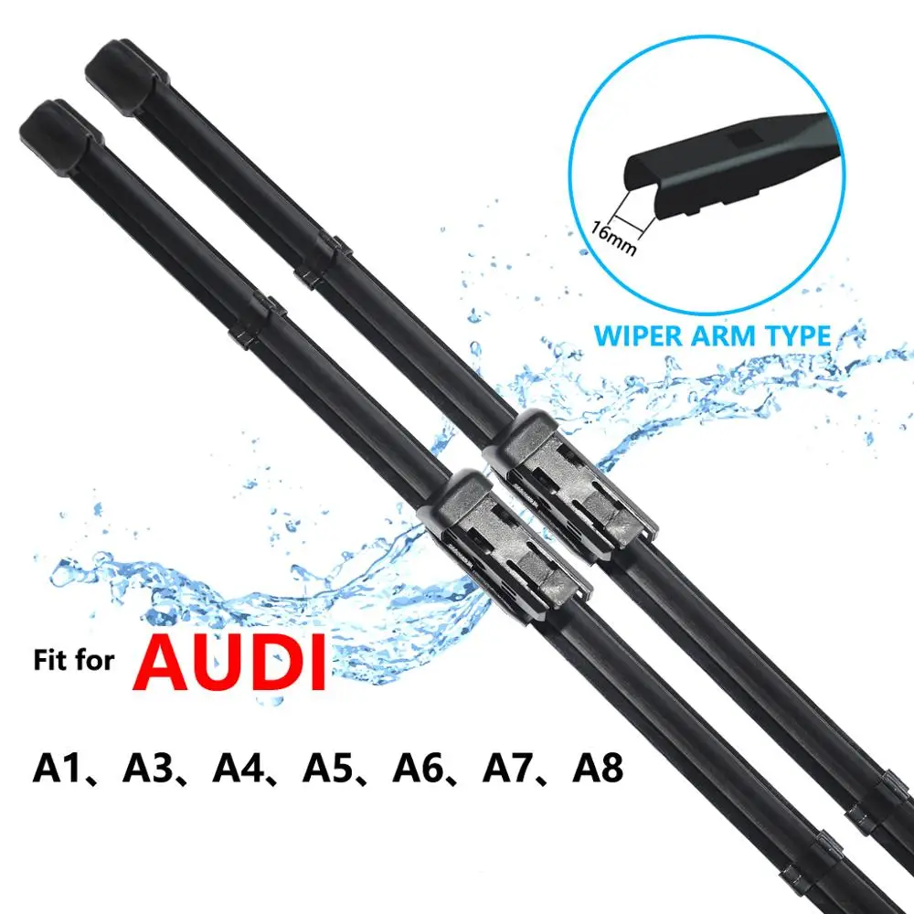 Car Wiper Blade for Audi A1 A3 A4 A5 A6 A7 A8 Front Windshield Washer Brushes Accessories 8x 8V B8 B9 8T C7 4G RS7 4G8 4K8 D4 D5