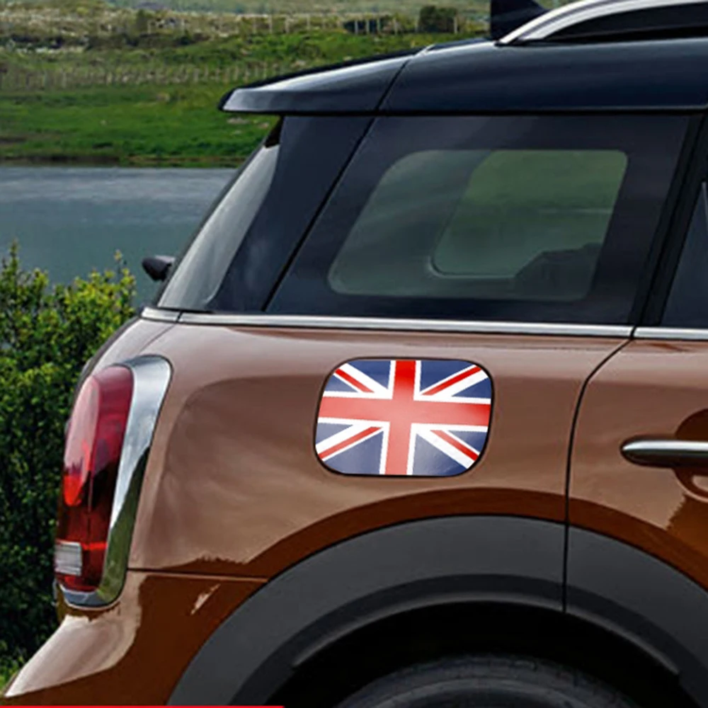 

For Mini Cooper S F60 Countryman Car Styling Accessories Union Jack Square Fuel Tank Cap Cover Case Sticker Housing Decoration
