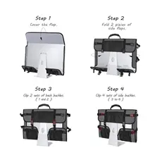 모니터 운반 케이스 가방, 스크래치 방지, 조정 가능한 내마모성 패드 보호 케이스, 데스크탑 컴퓨터용 먼지 커버, 27 인치