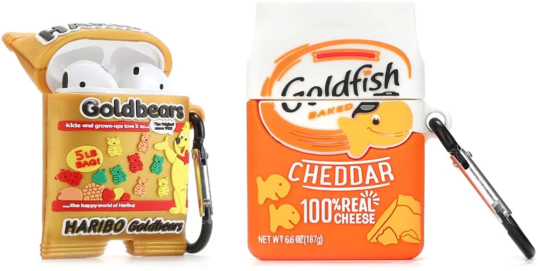 

3D Goldfish Goldbear Sugar Case for Airpod 2 3D Cartoon Food Cute Airpods Case for Kids Fashion Kawaii Soft Case for Airpod 2