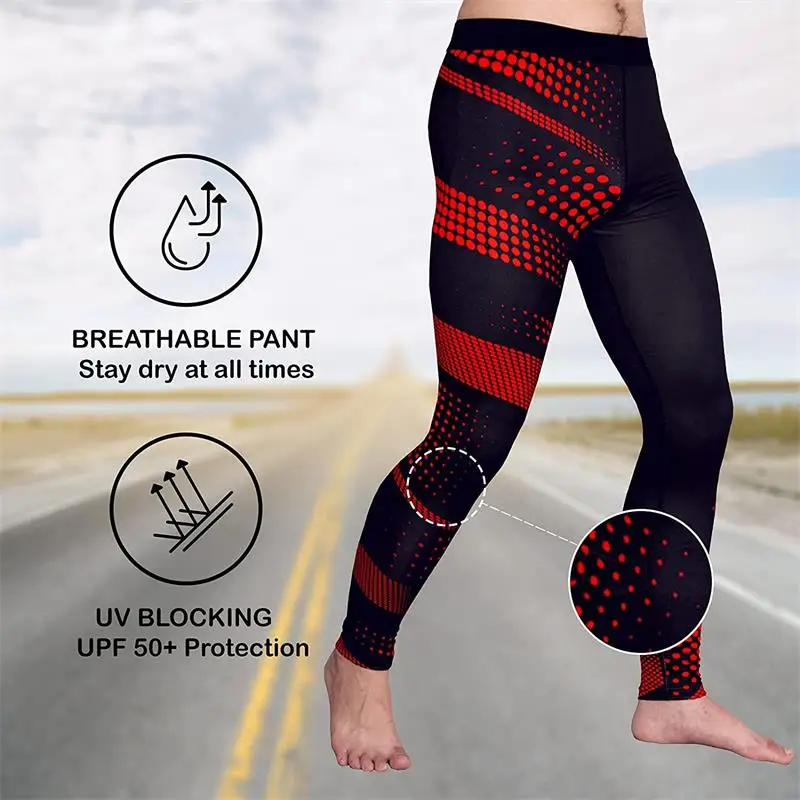 Compression Men's Leggings Fitness Quick-drying Sports Gym Tights Men Running Stretchy Bodybuilding Jogging Pants Rash Guard