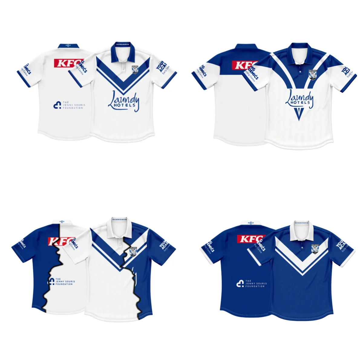 Новая детская рубашка поло Canterbury Bankstown Bulldogs 2024.