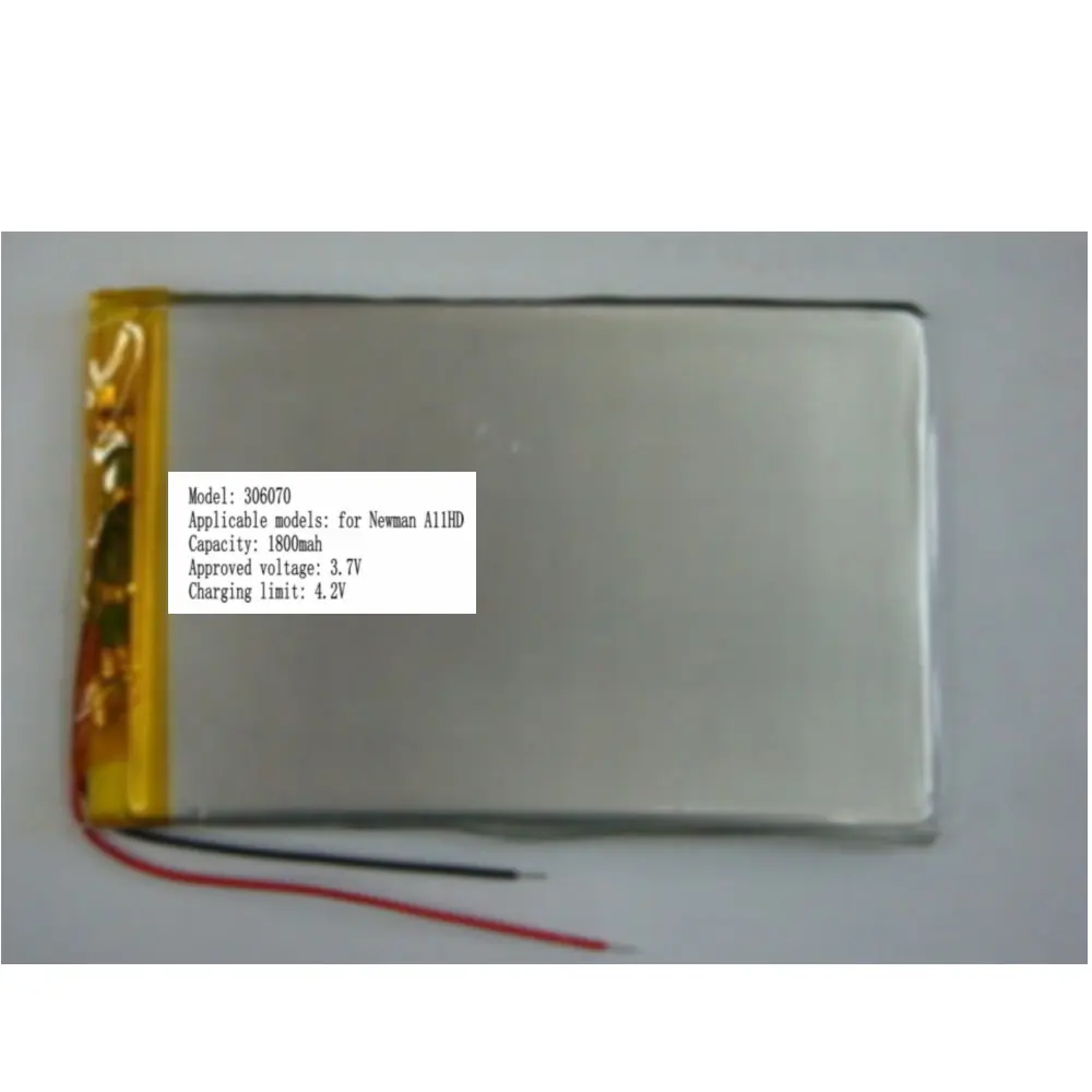 

3.7V Original size Battery for 306070 Gemei HD661 Peninsula Iron Box MK3566 Newman A11HD B39 Navigation Tablet batteries