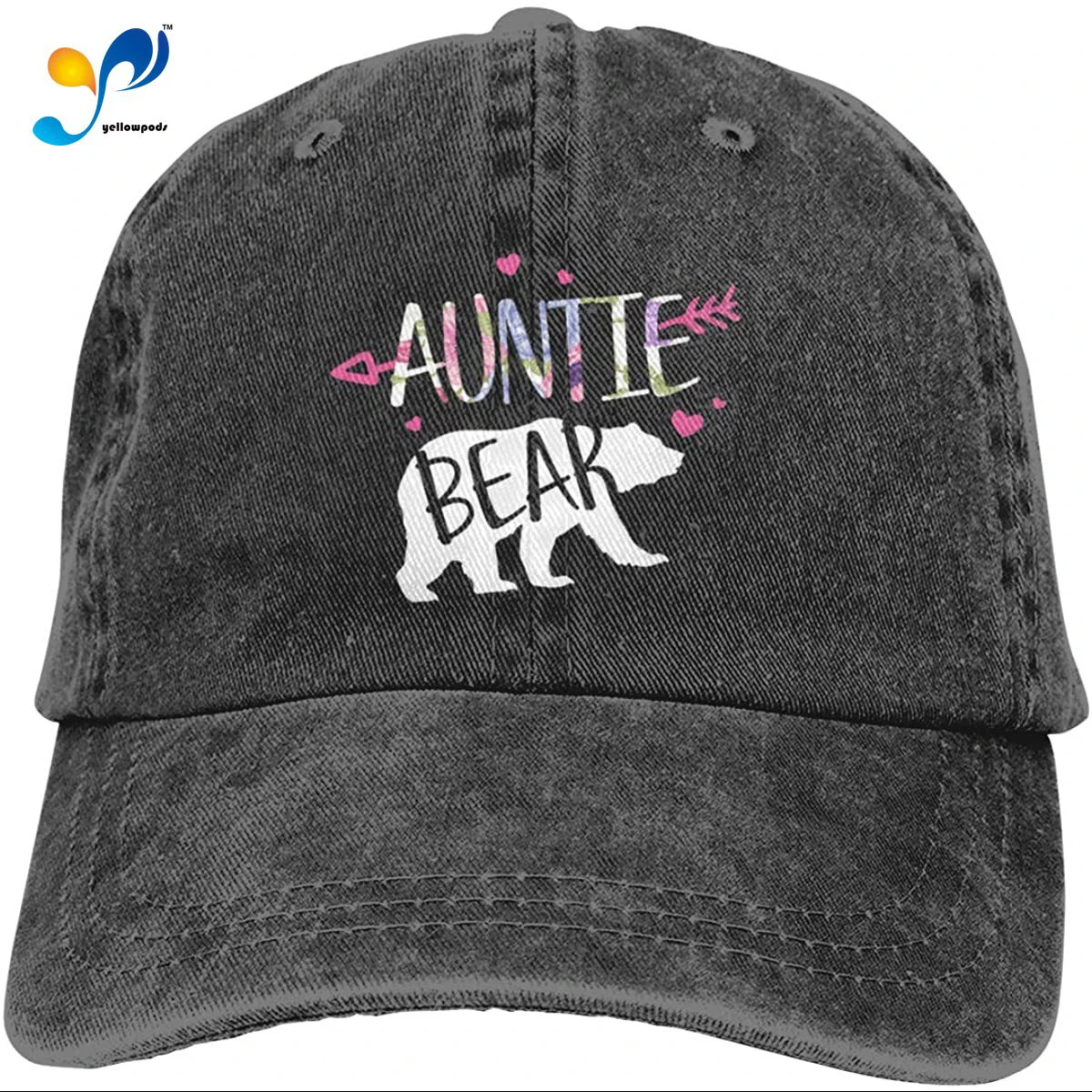 

Auntie Bear Men Women Unique Adjustable Baseball Hats Denim Cap