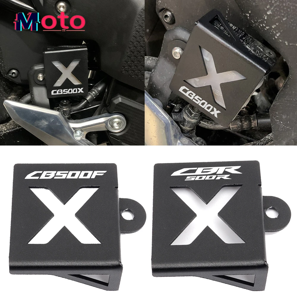 

For Honda CB500X CBR500R CB500F 2019-2021 CB400X CB400F Moto Rear Brake Pump Fluid Tank Oil Cup Reservoir Guard Cover Protector