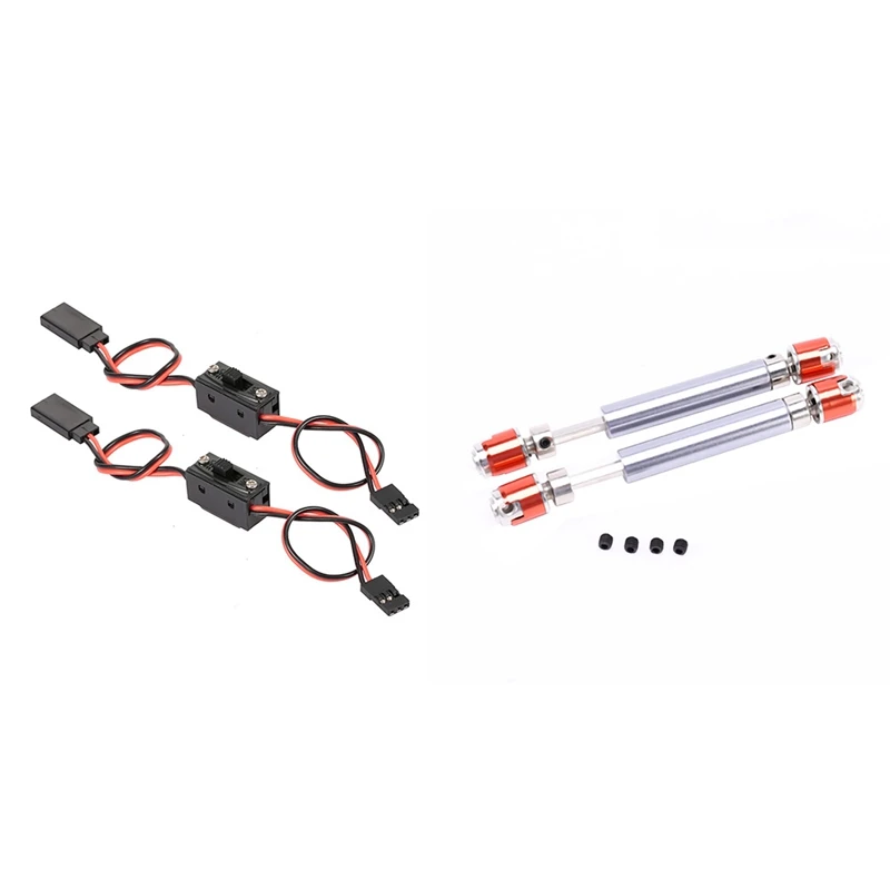 

2 комплекта детали для автомобиля RC: 1 комплект передней и задней ведущей оси вала и 1 комплект расширенного кабеля канала приемника с выключ...