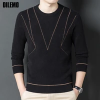 top grade new fashion brand knit pullover knitted sweater men designer trendy aesthetic streetwear casual jumper men clothes