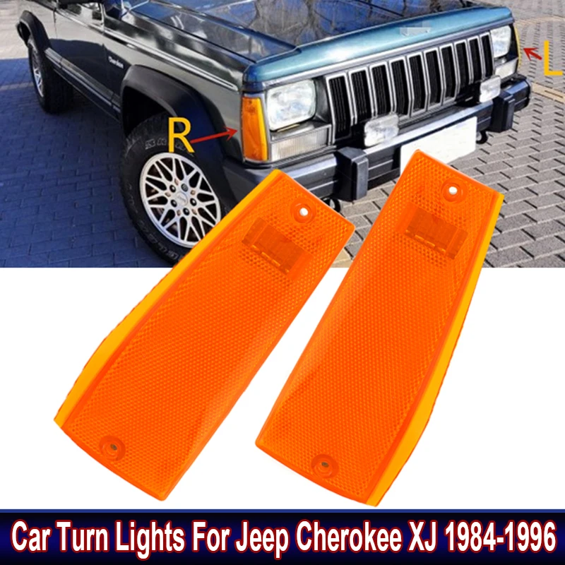 

Auto Front Corner Parking Side Marker Light Lamp Left & Right Lens Shell Housing For Jeep Cherokee XJ 1984-1996 Turn Lights