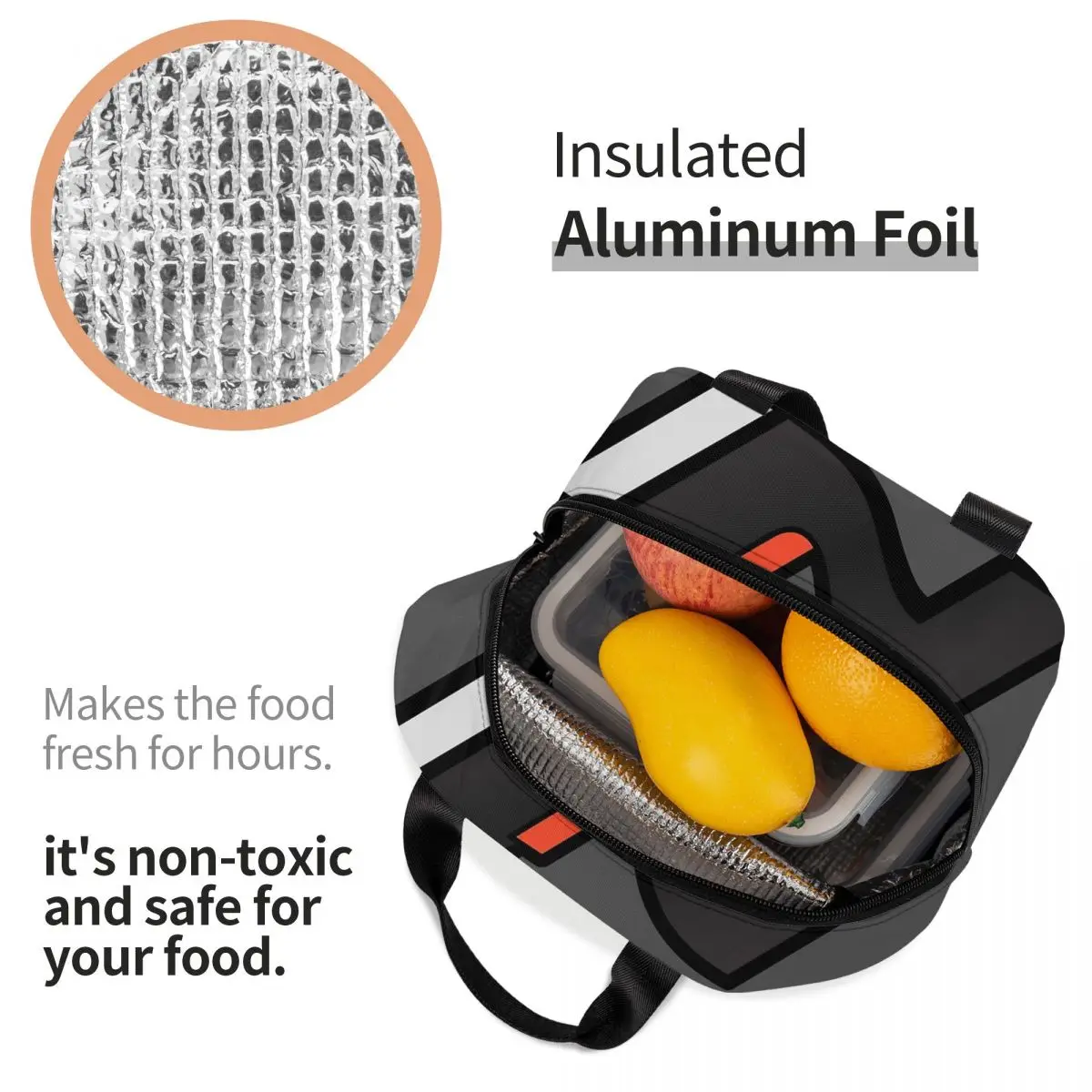 Hyundai N Performance Logo Темные сумки для обеда Изолированная коробка бенто Сумка