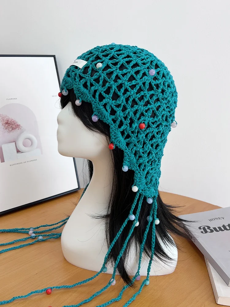 Богемная тканая сумка ручной работы шляпа на голову женская отпускная полая