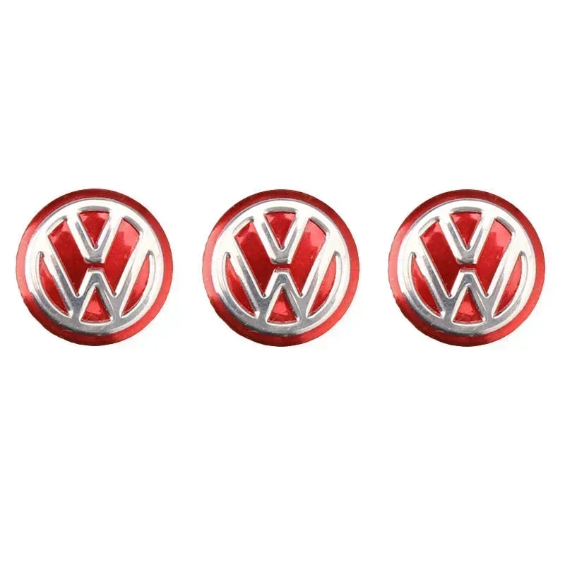 

Для Volkswagen Sagitar LAVIDA Lamando Magotan Golf 5 6 Polo Passat Bora Jetta Tiguan CC 3 шт. 14 мм наклейка на ключ автомобиля алюминиевая наклейка