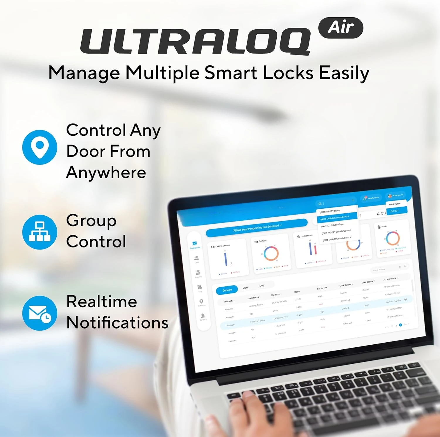 Встроенный Wi-Fi Смарт-замок со сканером отпечатков пальцев 5-в-1 БЕСКЛЮЧЕВОЙ замок