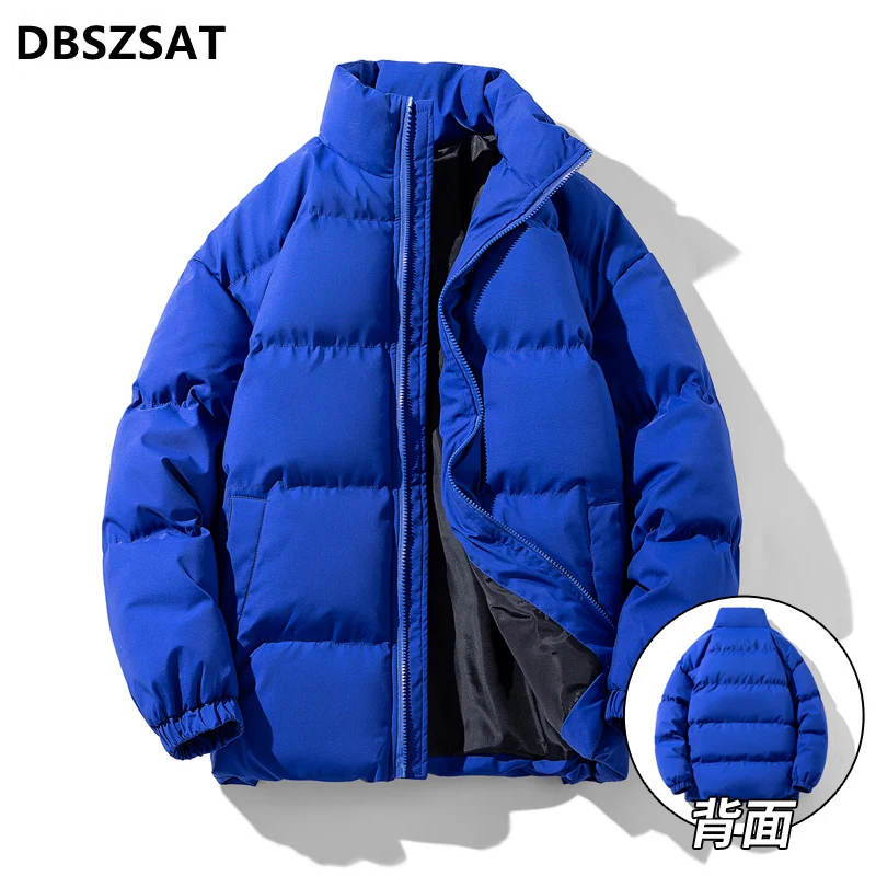

2023 new Outdoor Thick Warm Men's Winter Solid Color Hooded Jacket Parka Outwear Casual Fashion Windbreaker Zipper Tops Coat