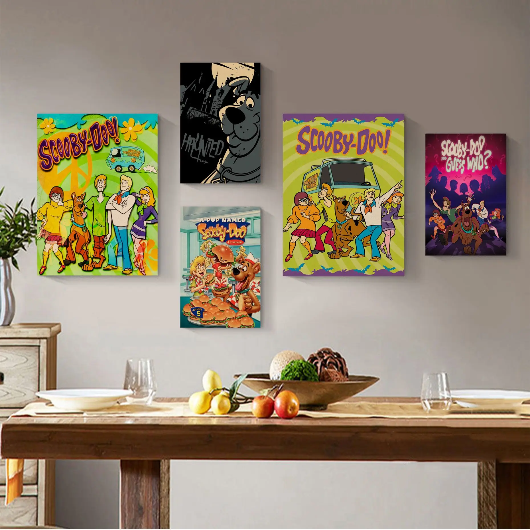 

BANDAI Scooby-Doo Vintage Posters Vintage Room Home Bar Cafe Decor Aesthetic Art Wall Painting