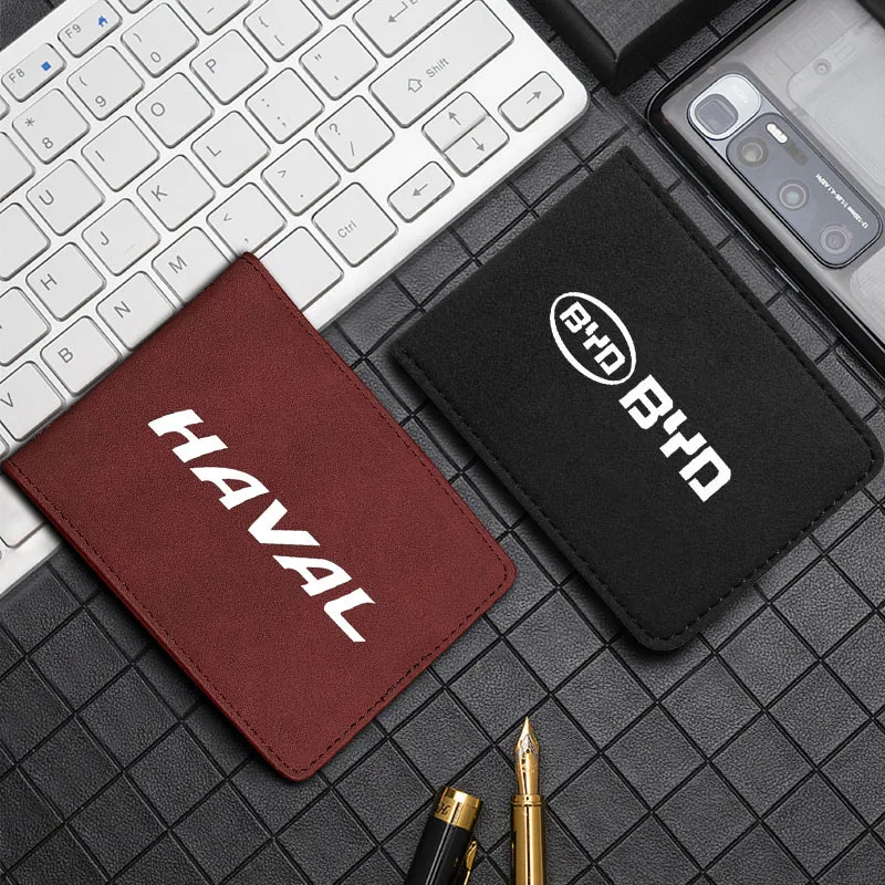 

1Pcs Car Logo Bag ID Card Driver License Holder Organizer Bag Car Goods For BYD Accessories S6 2014 Repuestos F0 F3 G3 F3r 2021