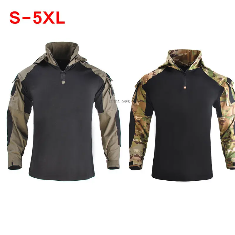 

Tactical Shirt Military Breathable Long Sleeve T-Shirts Outdoor Hunting Combat Training Climbing Sports Soft Waterproof Clothing