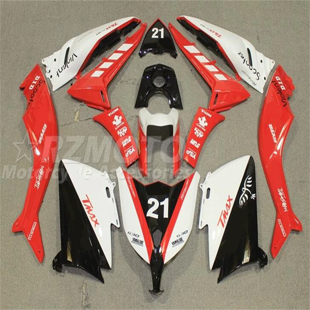 

New ABS JP Motorcycle Fairings Kit Fit For YAMAHA TMAX530 2012 2013 2014 T-MAX 530 12 13 14 TMAX Bodywork Set Red White 21